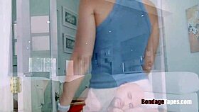 blonde bound and punished hard in garage domination