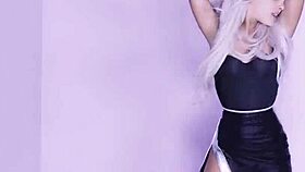 ariana grande delivers cute petite tongue action close-up