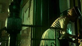 Captain threatens fuck blonde investigator doggystyle dark alley