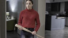 Hot brunette teen roughly fucked bent over doggystyle by creep guy 😈💦