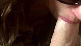 Wife's Intense POV Blowjob on My Huge Monster White Cock