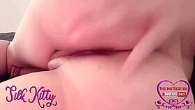 watch this perfect 18+ teen's shaved pussy get passionately closeup dildo solo