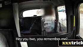 what happens when taxi breaks down? hardcore 4some with busty british milfs deepthroating