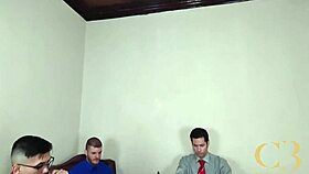 office turns crazy with slutty babe taking big cocks everywhere