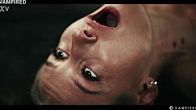 blonde vampire seduces redhead babe into lezdom slave play with facesitting