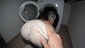 round ass teen bends over for big cock creampie in pov seduction