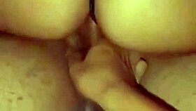 Ebony anal pounding with big tits bouncing to orgasm facial finish.