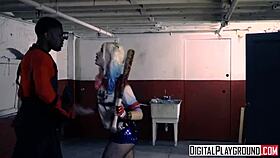 Wanna see petite Aria Alexander in tight Suicide Squad XXX parody cumfest?