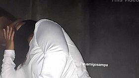 wife sucks deep throats ebony cock hidden swingers gloryhole fuck