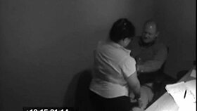 big boobed fat secretary eagerly blows her boss