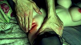 hey, ever seen a petite oiled doll get her huge gaping pussy fingered to orgasm?