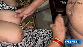 my indian milf with huge natural tits rides hard in homemade vlog