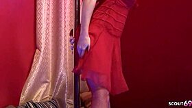 Big natural tits bounce wildly during customer's rough asshole pounding lapdance