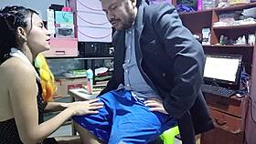 secretary blows the boss deep for that job, ends bent over getting pounded wet.