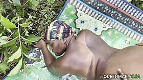 the curvy ebony babe sneaks out for rough doggystyle creampie from monster bbc near home