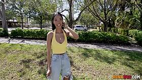 skinny ebony eden west rides and milks big black cock deep