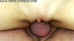 Raw intense pounding close-up from underneath