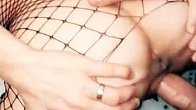 homemade pov with skinny mature milf in stockings licking pussy before anal assfucking and natural tits play