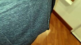 Skinny Euro Teases Bedroom Ride Spanking Lover Barefoot