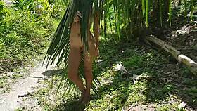 Wild AMAZON jungle captures naked girl's voyeur exposure!