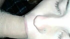 Whoa, check out this brunette deepthroating that massive cock like a pro!