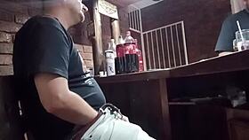 i get so horny playing with my throbbing cock secretly at work