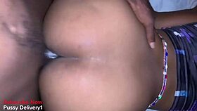 Big Black Cock Stretches Tiny Teen Pussy in Intense Homemade Fuck