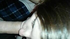 Whoa, check out this brunette deepthroating that massive cock like a pro!