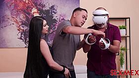 she buys virtual game then fucks giselle montes hardcore