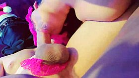 Hot brunette petite teen deepthroats friend's thick cock for christmas