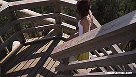 i'm fingrin my shaved pussy outdoor breeze got me so horny