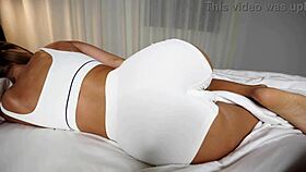 i was just relaxin n now my face is covered in thick cum from that huge cock oops!