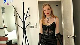 she slips into that sexy outfit craving my hard cock