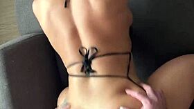 Sultry babe in black bodysuit ANAL FISTING creampie thrill ride!