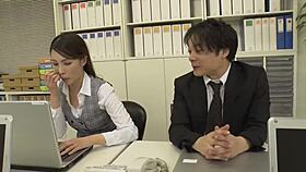 drunk boss fucks nana ueyama in empty office