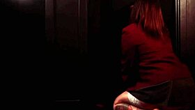 Hey check out this student slurping cock at the gloryhole booth