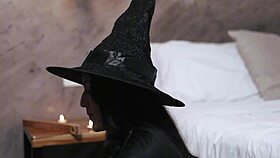 yo that witch on halloween gets pounded hard by a random dude