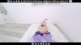 hot japanese yume hoshino in bunny cosplay craves intense vr sex action