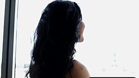 Petite Asian Milf Thrills Stripping Lingerie to Bare Huge Juicy Ass