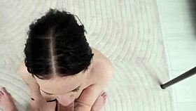 sage king stretches her tight asshole with beads plugs then monster cock