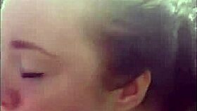 A cute tinder girl eagerly sucks cock outdoors in public pov bliss