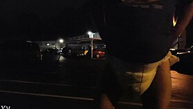 she heads outside in public wearing her super thick diaper for the thrill