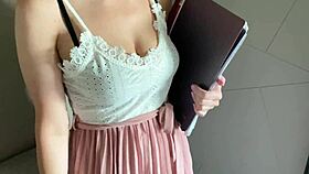 Teacher, wanna feel my cock stretch your shy pussy after class?