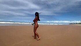 me and hot latina friend strip bikinis on bahia beach for all studs 🏖️🍑