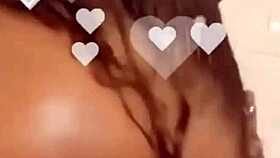 cheating ebony bbw thot teases tongue in shower! 💦🛁