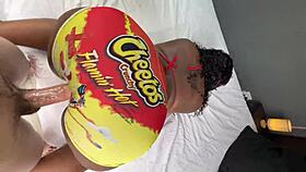 hey, watch this white guy pound big ass ebony through her tight yoga pants hole