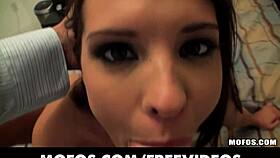 hot latina babe strips and gets her perfect tits fucked hard in hotel room