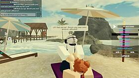 Roblox babe shakes big ass in wild anal doggystyle and missionary pounding