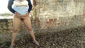 Indian milf gets roughly fucked in jungle outdoors